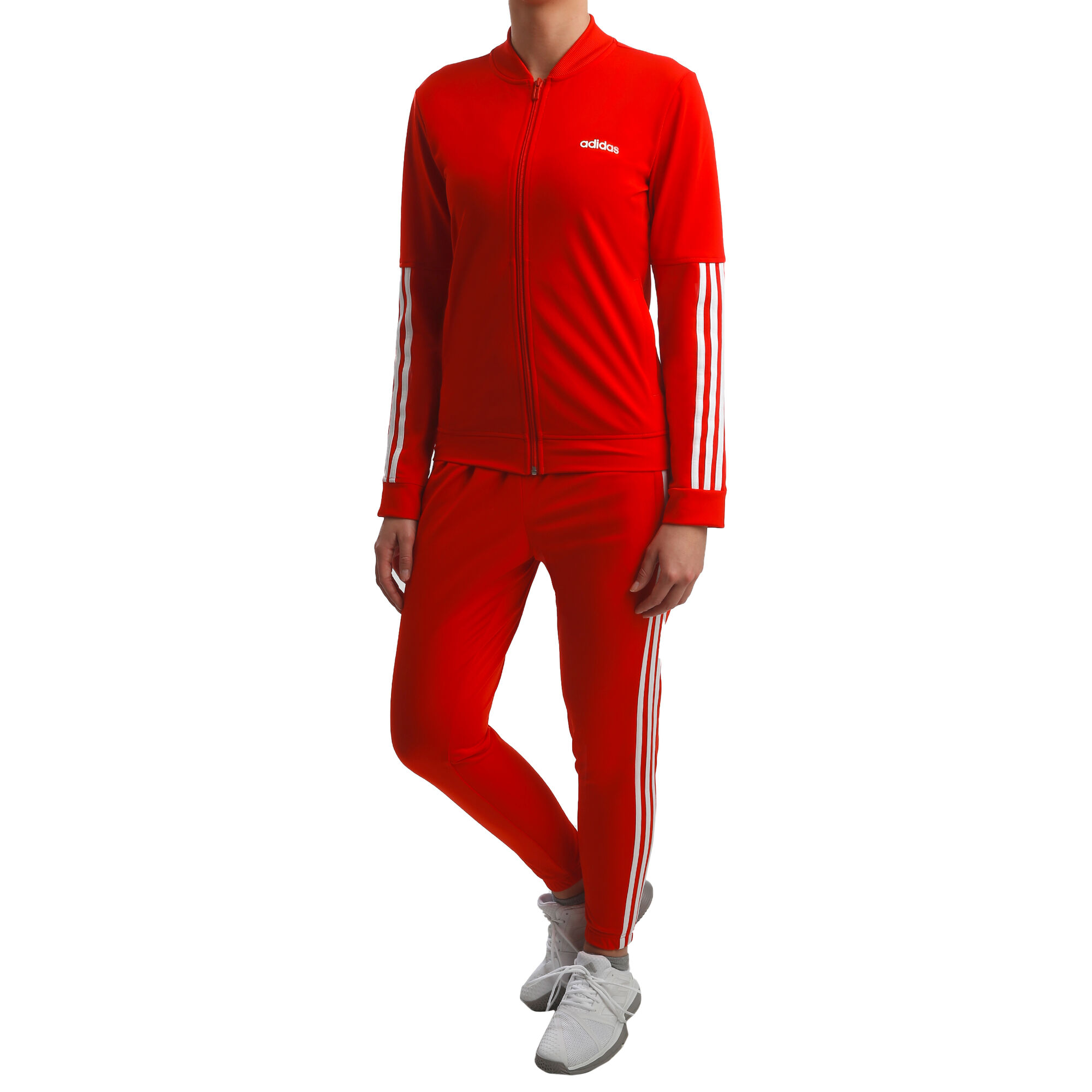 ik ben gelukkig Voorbijganger Arthur Conan Doyle adidas Back2Basic 3 Stripes Trainingsanzug Damen - Rot, Weiß online kaufen  | Tennis-Peters