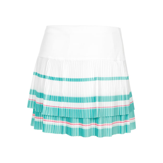 Long Deco Stripe Pleated Skirt