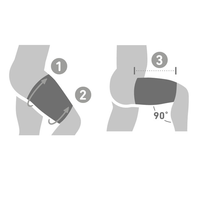 Compression Sleeves Upper Leg schwarz (x-long)