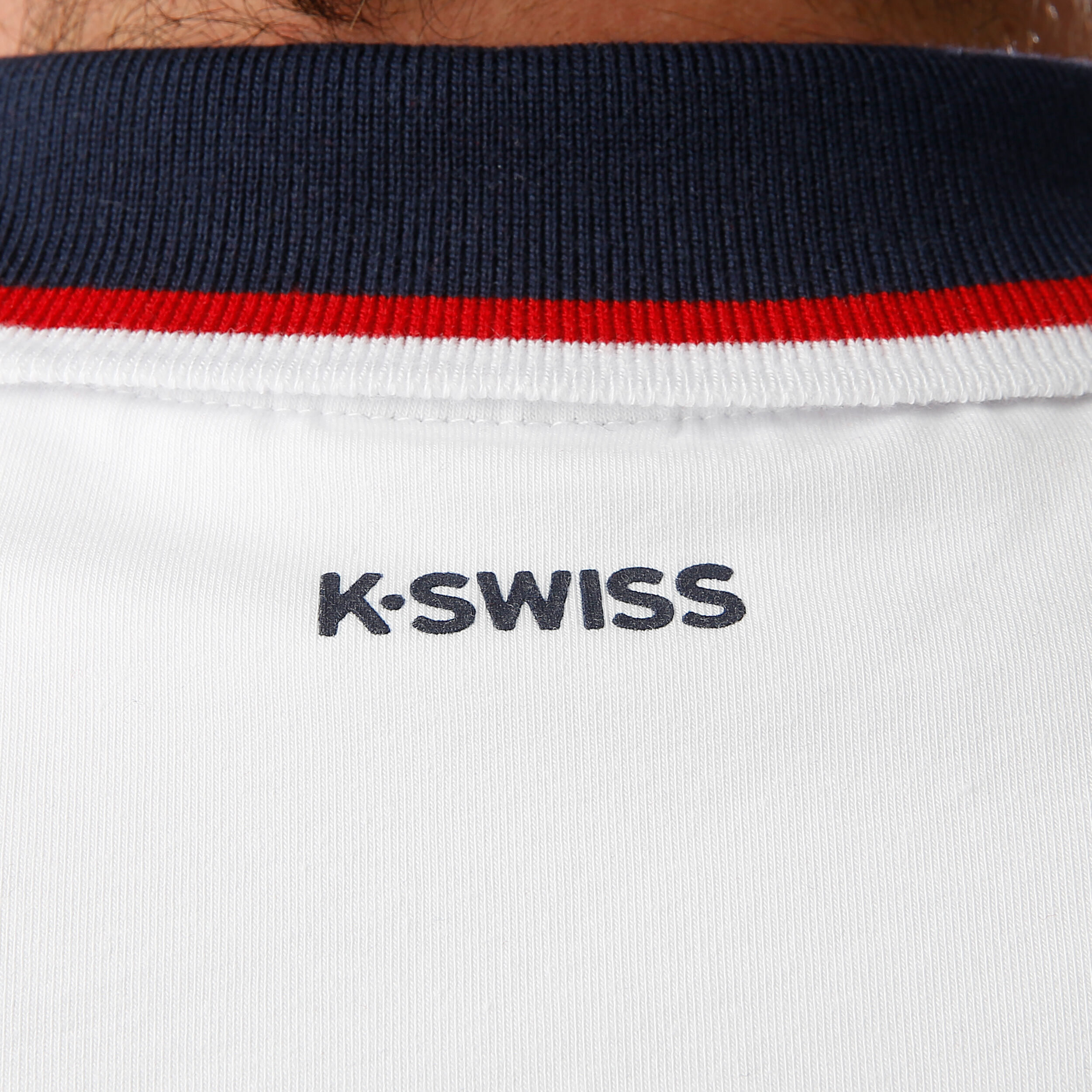 K-Swiss Herren Stripe Colour Polo  Polo weiß NEU 
